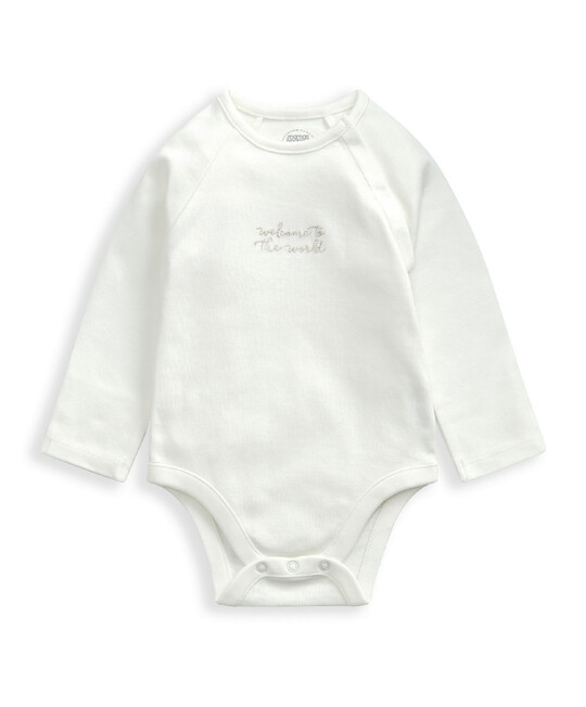 طقم لباس قطعة واحدة بتطريز ويلكم تو ذا وورلد ولغينغز بنقشة سحب - قطعتان طقم لباس قطعة واحدة بتطريز ويلكم تو ذا وورلد ولغينغز بنقشة سحب - قطعتان image number 3