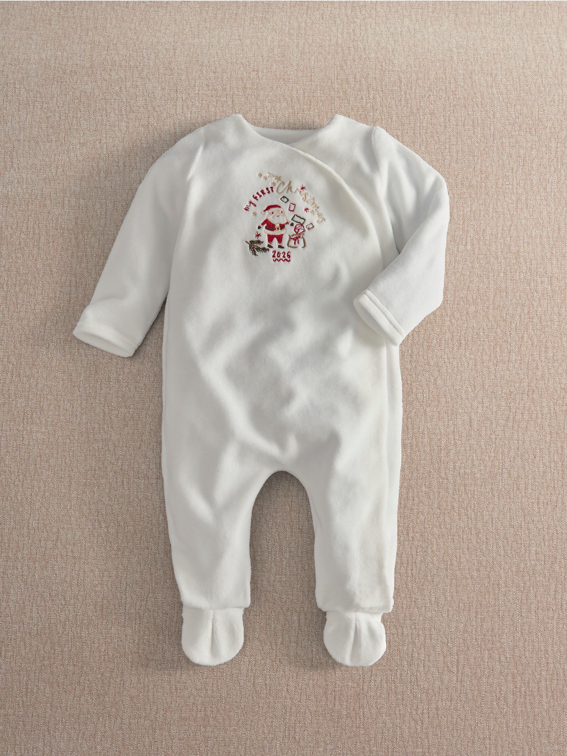 1st Christmas Velour All-in-One image number 2