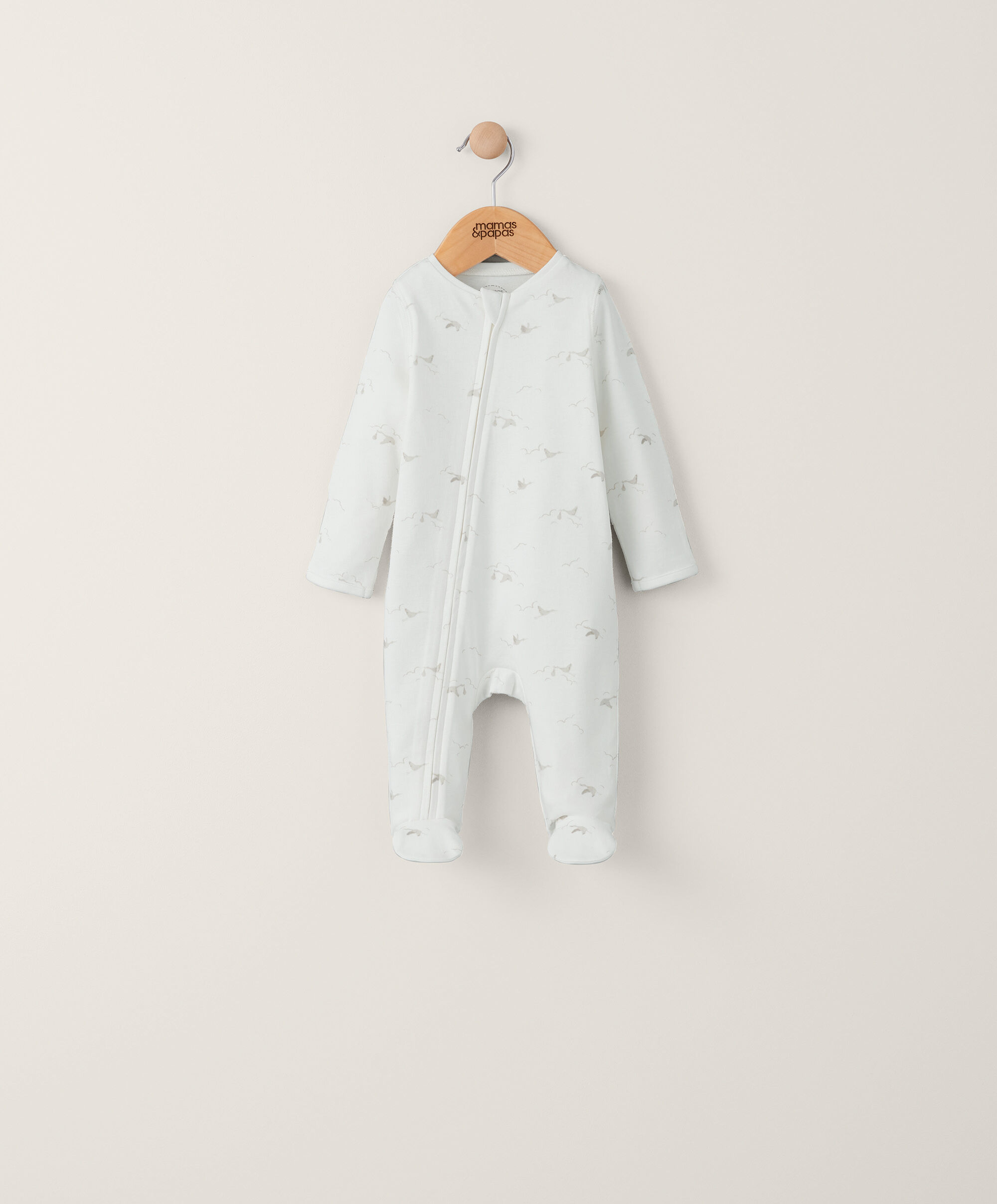 لباس الكل في واحد بسحّاب وطبعة طائر لقلق بالكامل image number 1