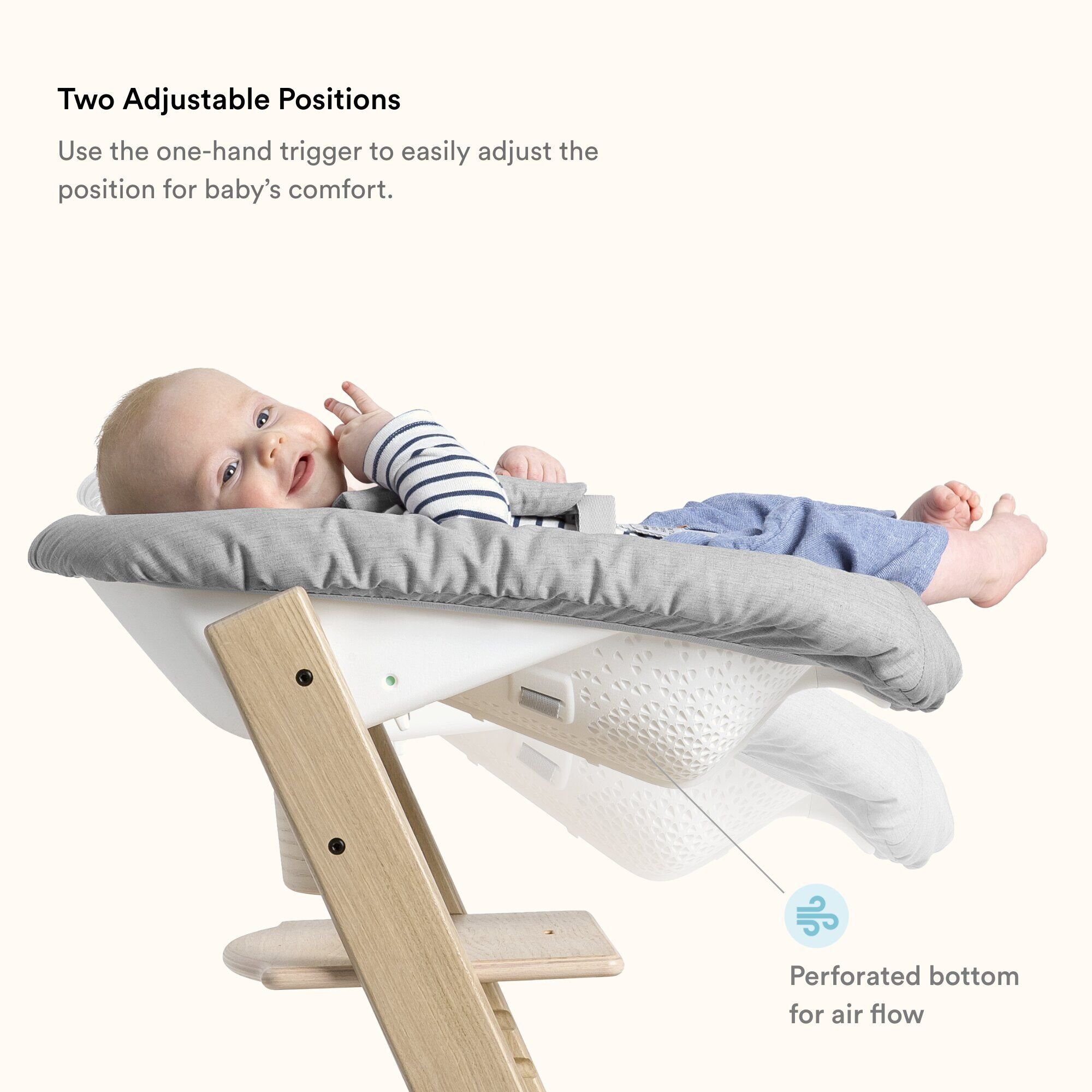 Stokke Tripp Trapp Chair + Baby & Newborn Set Bundle - White (3 pieces) image number 4