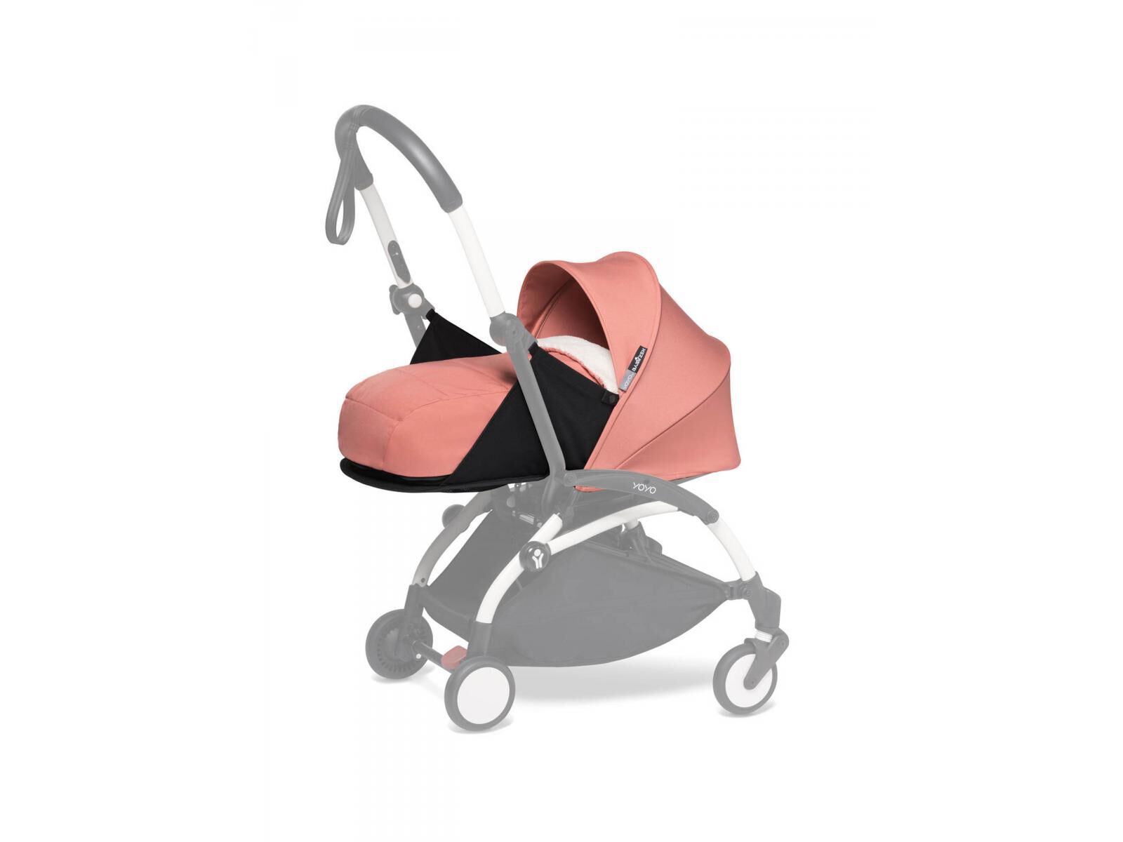 مجموعة مقعد عربة أطفال يويو لحديثي الولادة - وردي