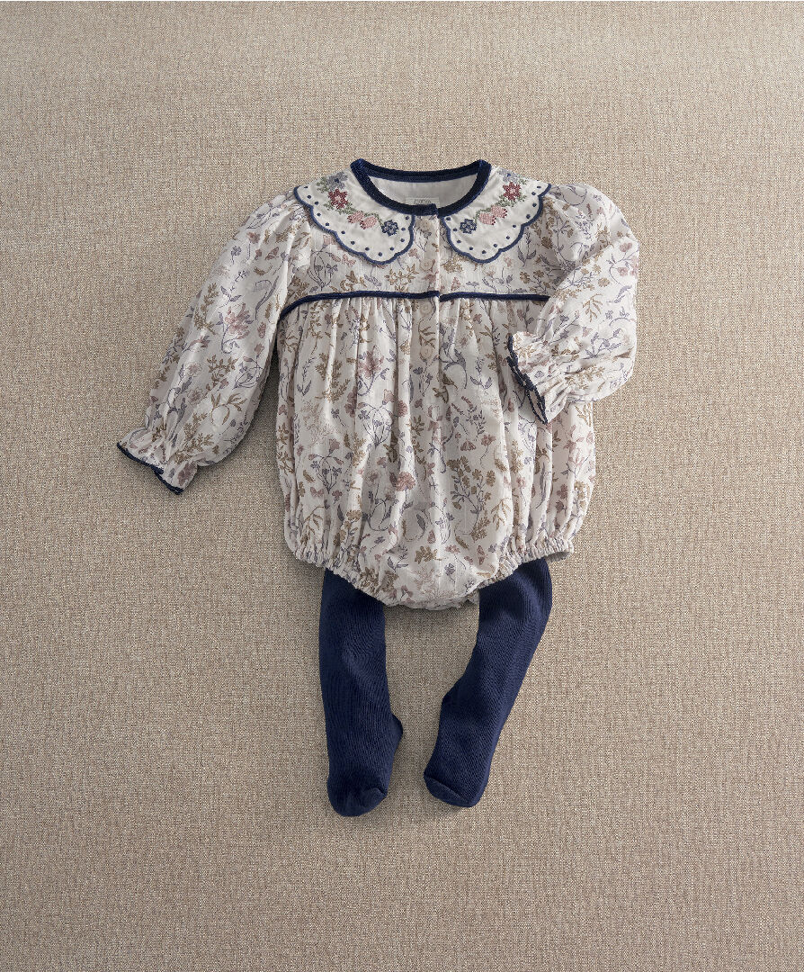2Pc Shortie Romper & Tights image number 1