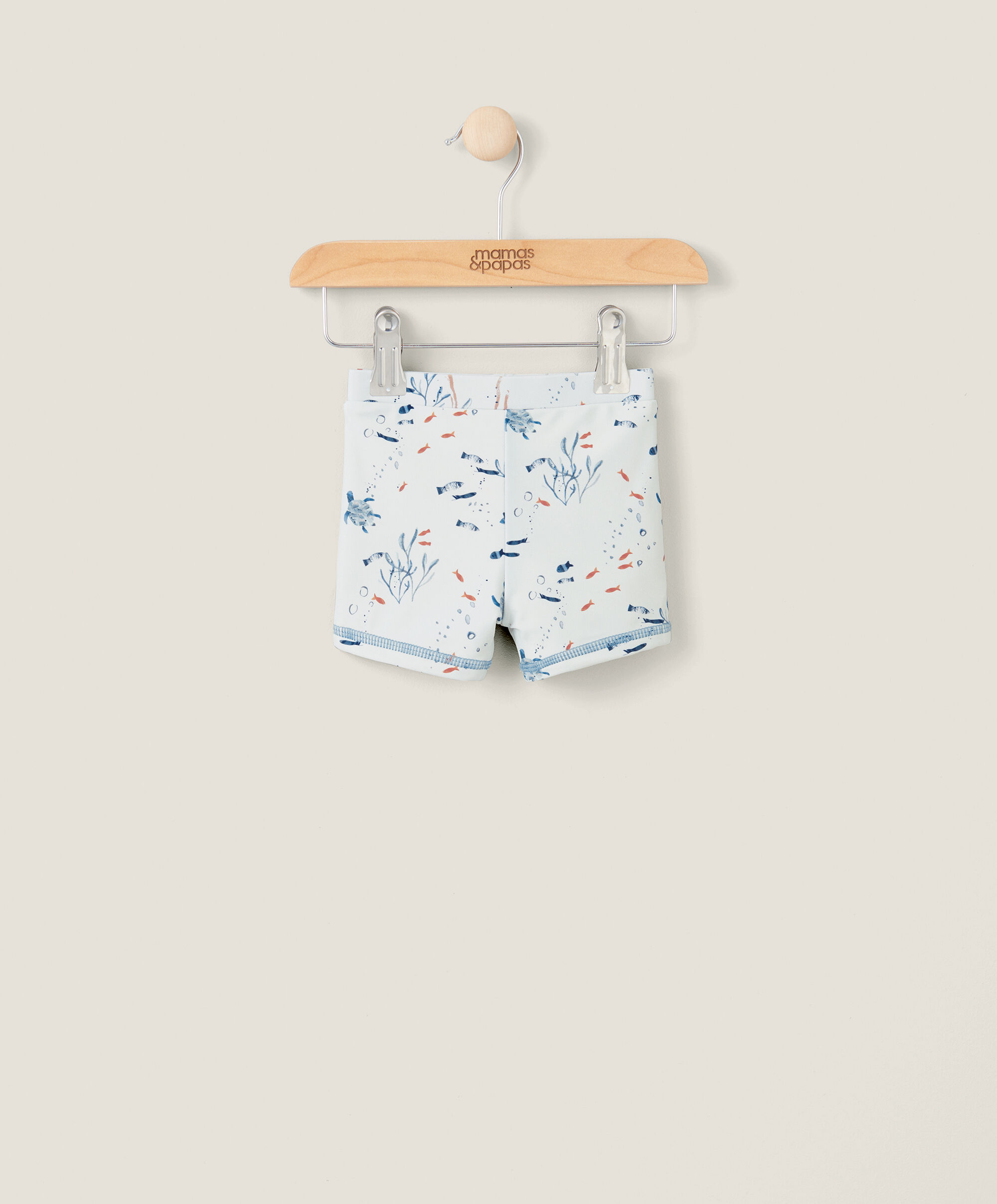 شورت سباحة بنقشة بحرية زرقاء