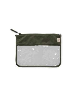 Clear Zipper Pouch Large - Green Clear Zipper Pouch Large - Green