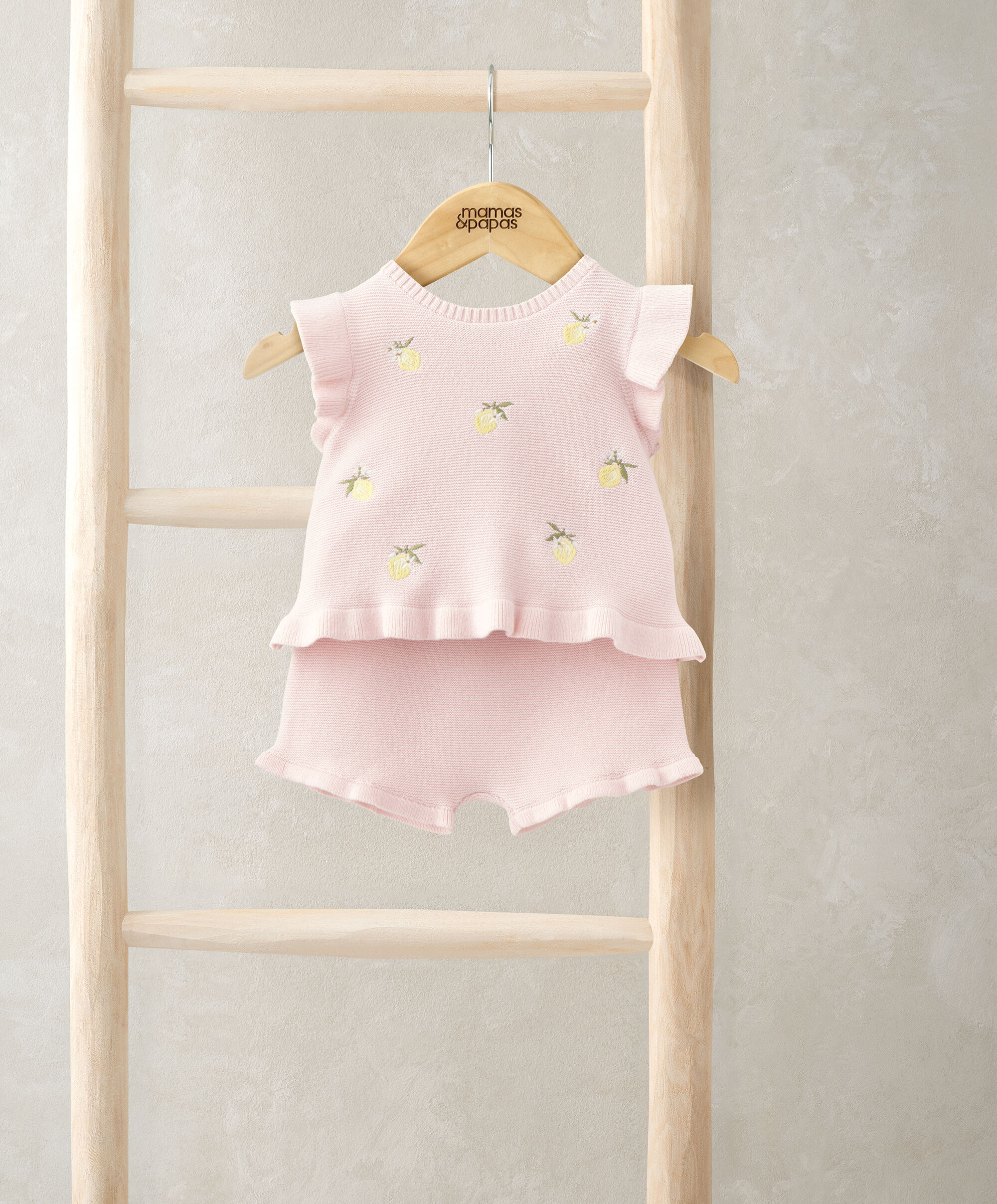 طقم منسوج بتطريزات - قطعتان