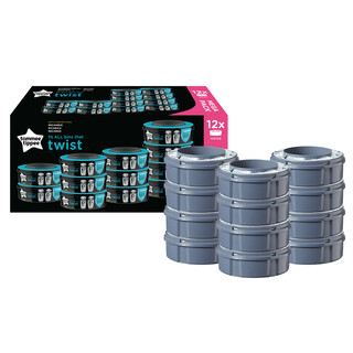 لفافات أكياس سلة الحفاضات المستعملة بتقنية Sangenic من تومي تيببي، 12 قطعة لفافات أكياس سلة الحفاضات المستعملة بتقنية Sangenic من تومي تيببي، 12 قطعة